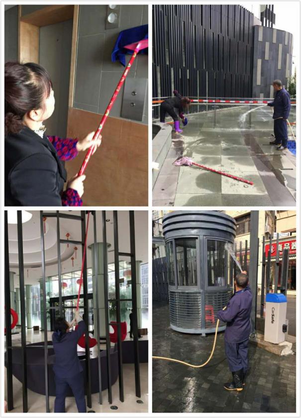 致環(huán)境事業(yè)部辛勤勞動(dòng)的保潔員